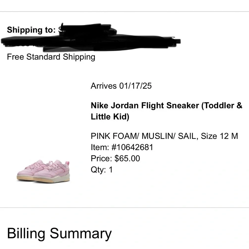 Nike Jordan Flight Court PS Pink Foam Sneakers Girls Size 12C | Leather Low Tops